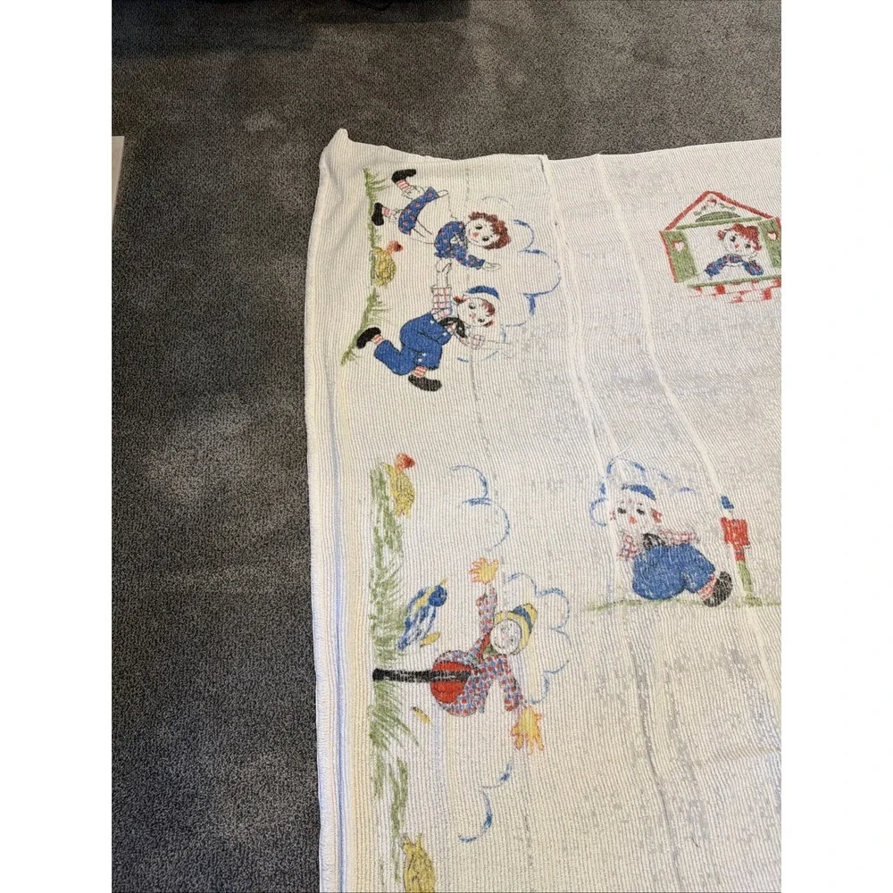 Vintage Raggedy Ann‎ and Andy Chenille Bedspread - Twin Size